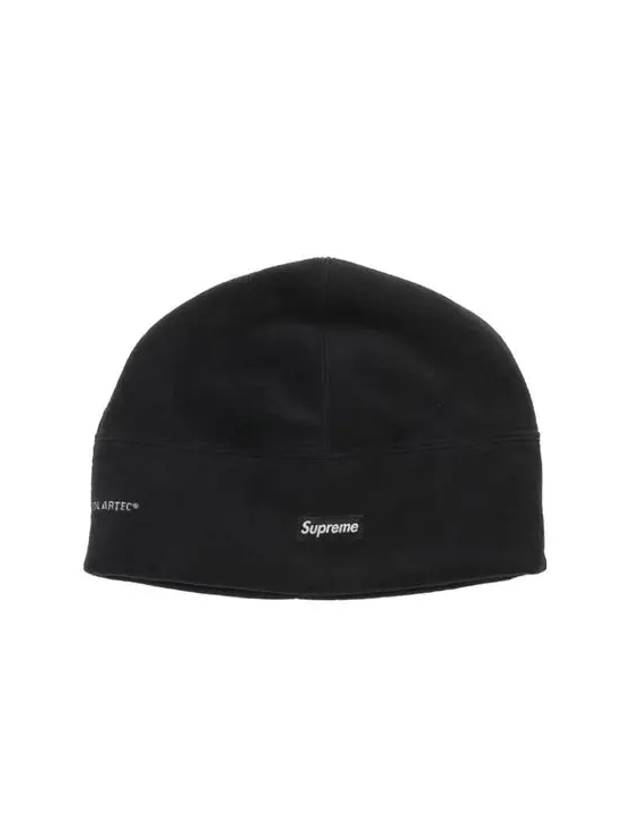 Black Logo Polartec Beanie Hat FW23BN18 - SUPREME - BALAAN 3