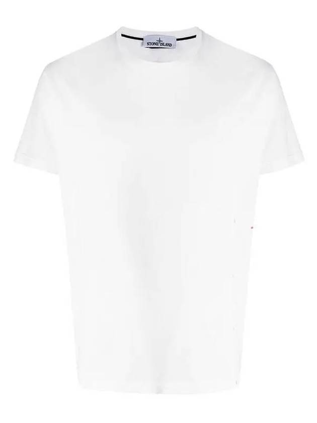 Men's Side Graphic Print Short Sleeve T-Shirt White - STONE ISLAND - BALAAN 2