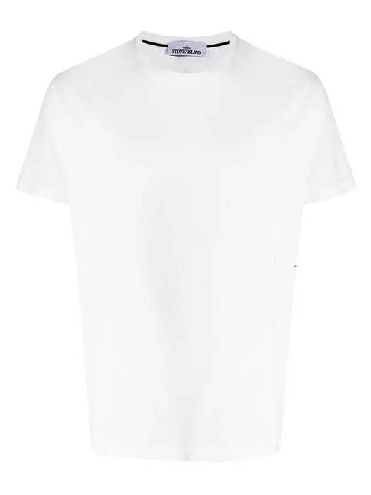 Men's Side Graphic Print Short Sleeve T-Shirt White - STONE ISLAND - BALAAN 2