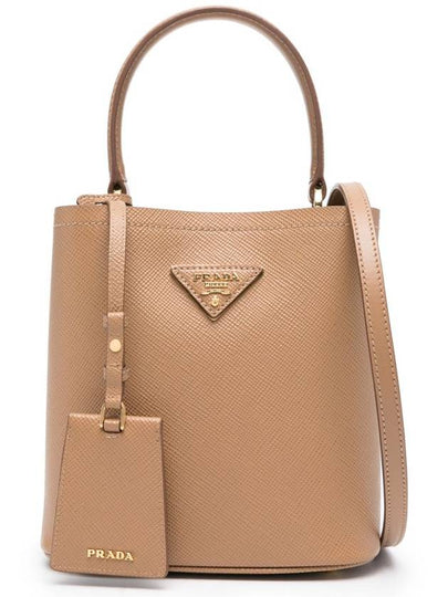 Panier Saffiano Leather Small Tote Bag Caramel - PRADA - BALAAN 2