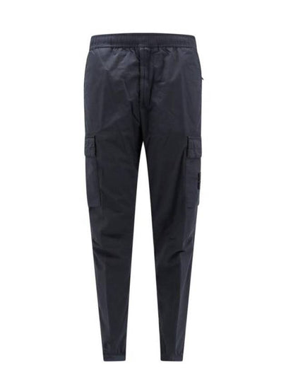 Stretch Cotton Tela Paracadute Cargo Straight Pants Navy Blue - STONE ISLAND - BALAAN 2