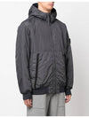 Men's Garment Dyed Crinkle Reps Recycled Nylon Primaloft TC Hooded Jacket Lead - STONE ISLAND - BALAAN 3