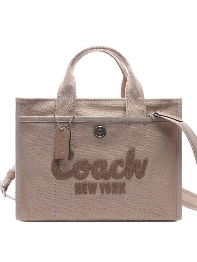 Logo Cargo Canvas Tote Bag Ivory - COACH - BALAAN 3