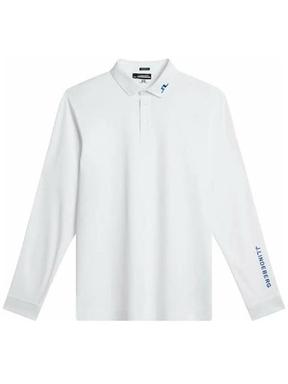 Men's Tour Tech Long Sleeve Polo Shirt White - J.LINDEBERG - BALAAN 2