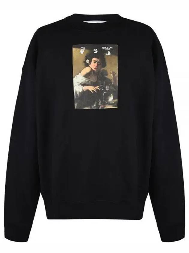 Men's Caravaggio Logo Sweatshirt Black - OFF WHITE - BALAAN 2