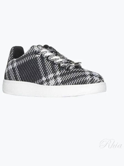 Check Knit Box Low Top Sneakers Black - BURBERRY - BALAAN 2