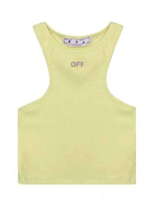 Stamping sleeveless women s tank top - OFF WHITE - BALAAN 1