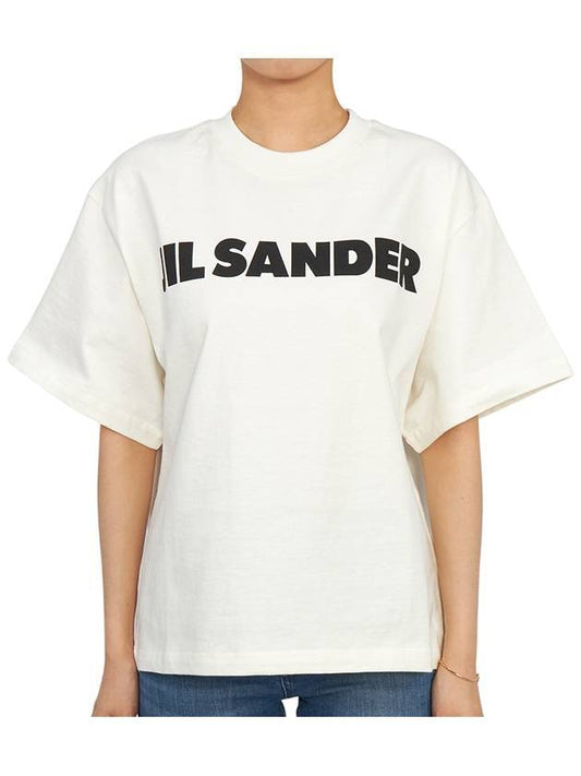 Logo T-Shirt Porcelain - JIL SANDER - BALAAN 2