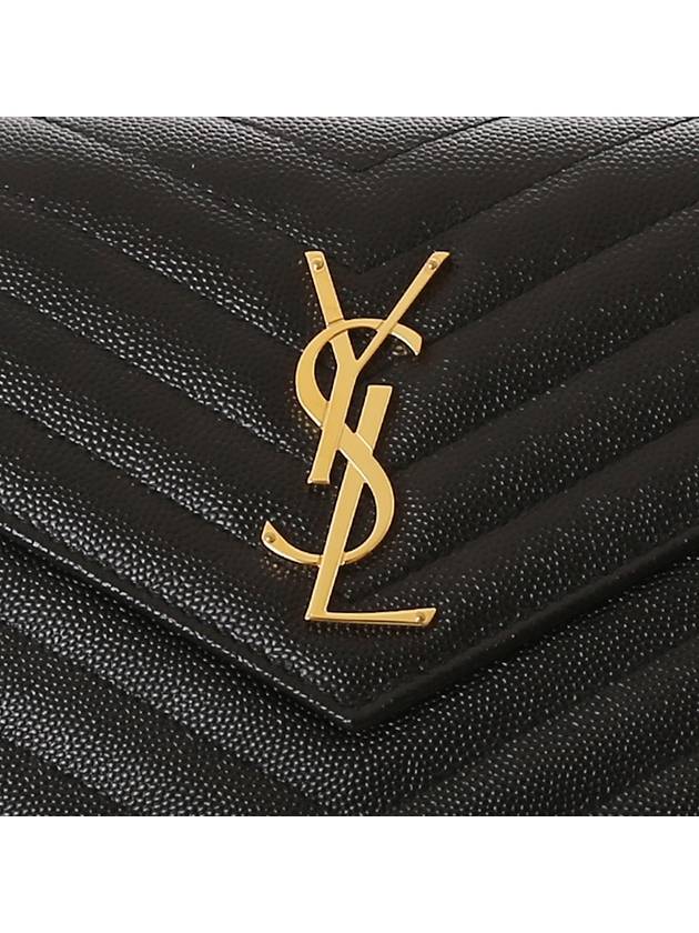 Monogram Matelasse Chain Shoulder Bag Black - SAINT LAURENT - BALAAN 5