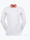 Men's Tyson Regular Fit Long Sleeve Polo Shirt White - J.LINDEBERG - BALAAN 2