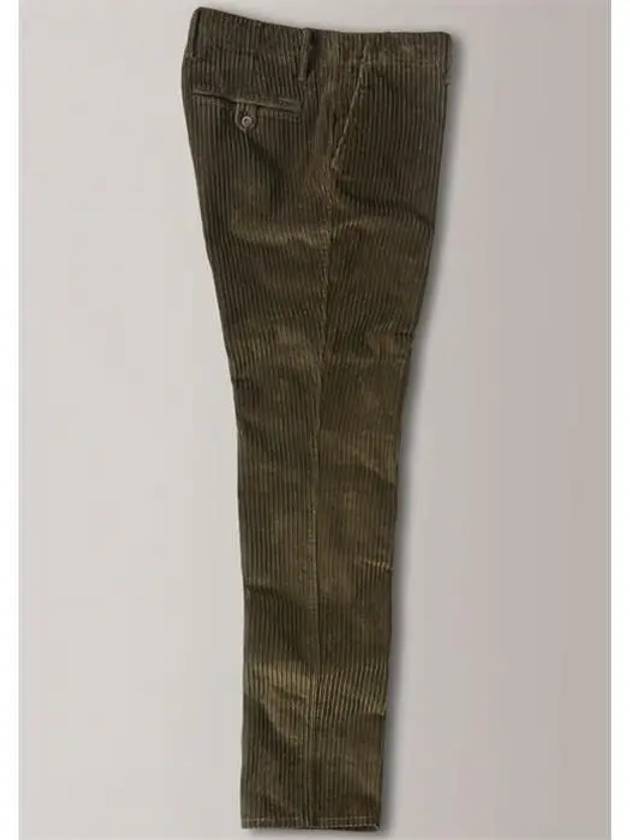 corduroy slim pants khaki - INCOTEX - BALAAN 2