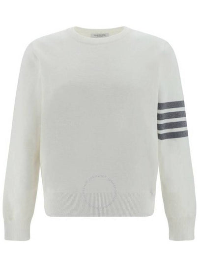 4 Bar Armband Milano Stitch Knit Top White - THOM BROWNE - BALAAN 2