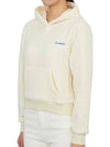 Serif Embroidered Logo Hoodie Cream - SPORTY & RICH - BALAAN 3