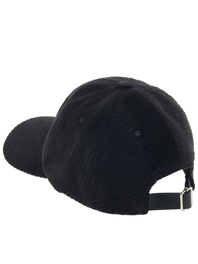 Logo patch corduroy Corduroy ball cap black - MONCLER - BALAAN 3