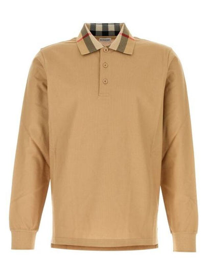 Check Collar Long Sleeve Polo Shirt Archive Beige - BURBERRY - BALAAN 2