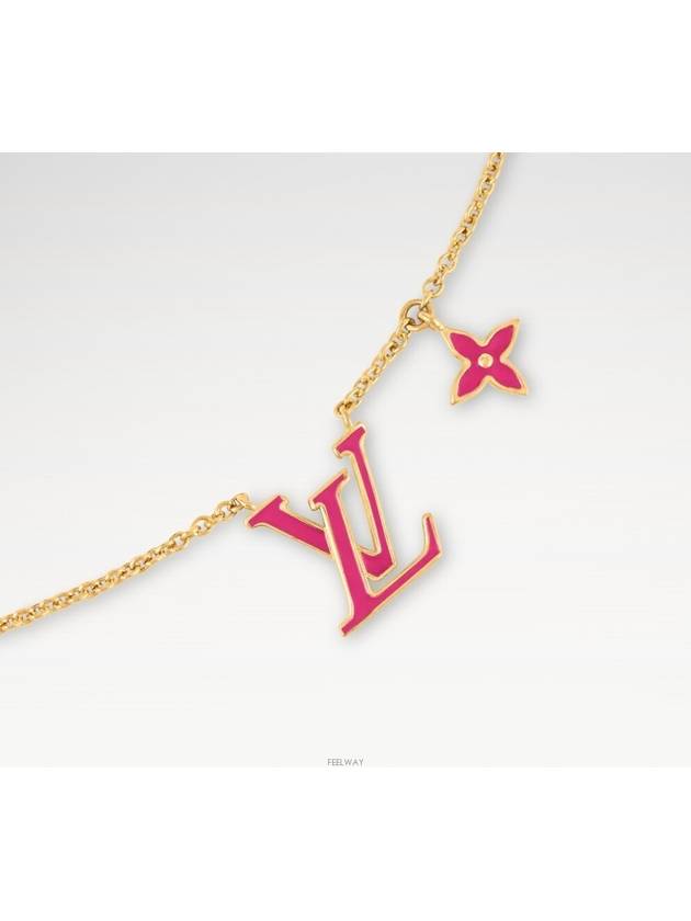 LV Iconic Enamel Necklace Gold - LOUIS VUITTON - BALAAN 3