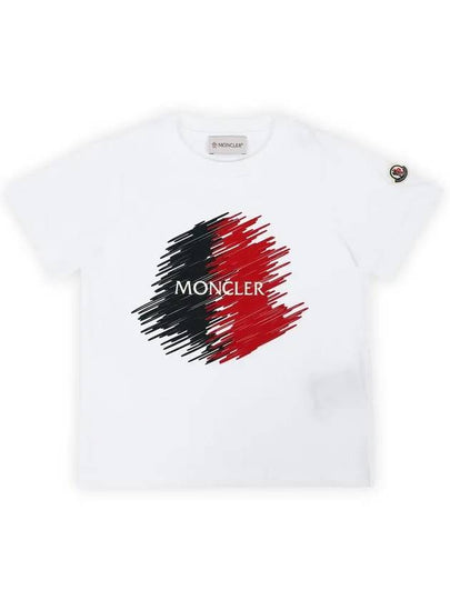 Kids Infant Scribble Logo Short Sleeve White 8C00022 89AFV 002 - MONCLER - BALAAN 2