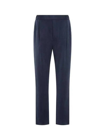 Men s One Tuck Easy Twill Banding Pants Indigo - GIORGIO ARMANI - BALAAN 1