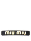 Plexiglas Metal Hair Clip Black - MIU MIU - BALAAN 1