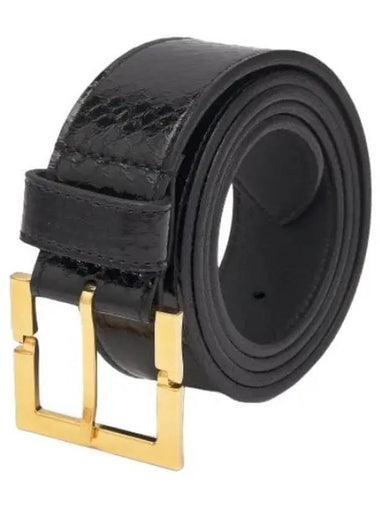 hinged buckle belt black - SAINT LAURENT - BALAAN 1