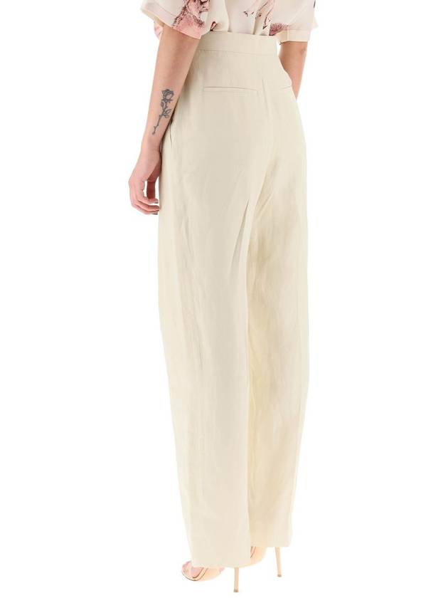 Women's Pleated Wide Pants Buttermilk - STELLA MCCARTNEY - BALAAN 5