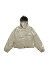 Reversible Glossy Zip Up Hoodie Beige - DON’T ASK MY PLAN - BALAAN 2