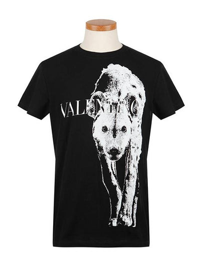 Unisex RV3MG00 VWTY 0NO Hyena motif tshirt - VALENTINO - BALAAN 2