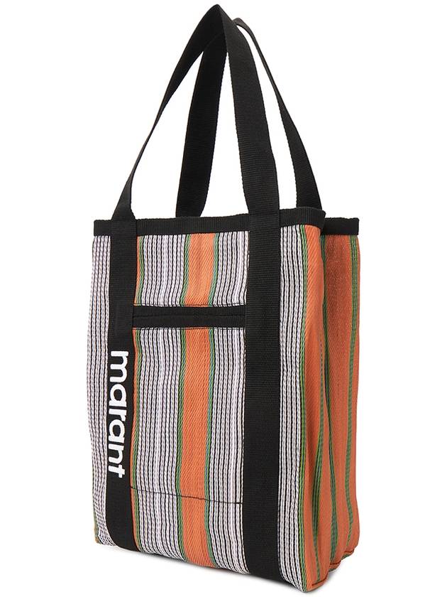 Women's Darwen Logo Striped Tote Bag Orange - ISABEL MARANT - BALAAN 3