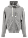 Face Logo Applique Zip-Up Hoodie Grey - ACNE STUDIOS - BALAAN 2