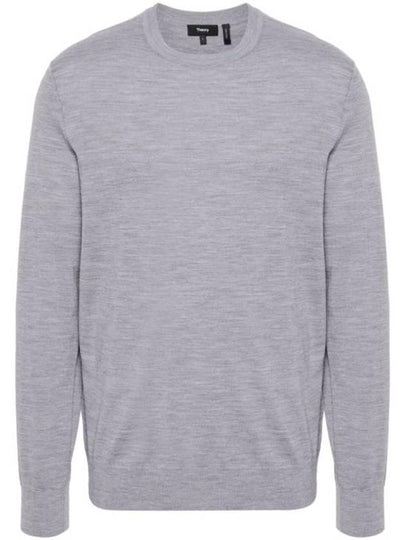 Crew Neck Wool Knit Top Grey - THEORY - BALAAN 2