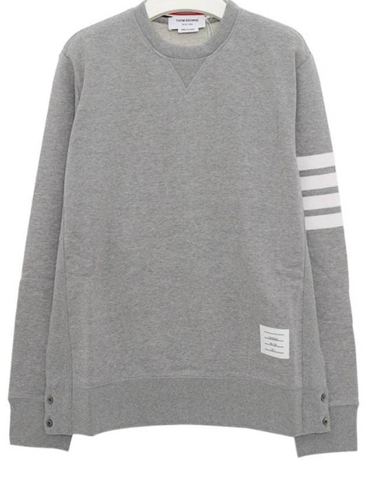 4 Bar Loopback Jersey Sweatshirt Light Grey - THOM BROWNE - BALAAN 2