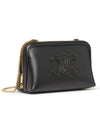 Coeur Triomphe Chain Clutch Bag Black - CELINE - BALAAN 4