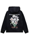 Men's Flower Back Logo Cotton Hoodie Black - WOOYOUNGMI - BALAAN 2