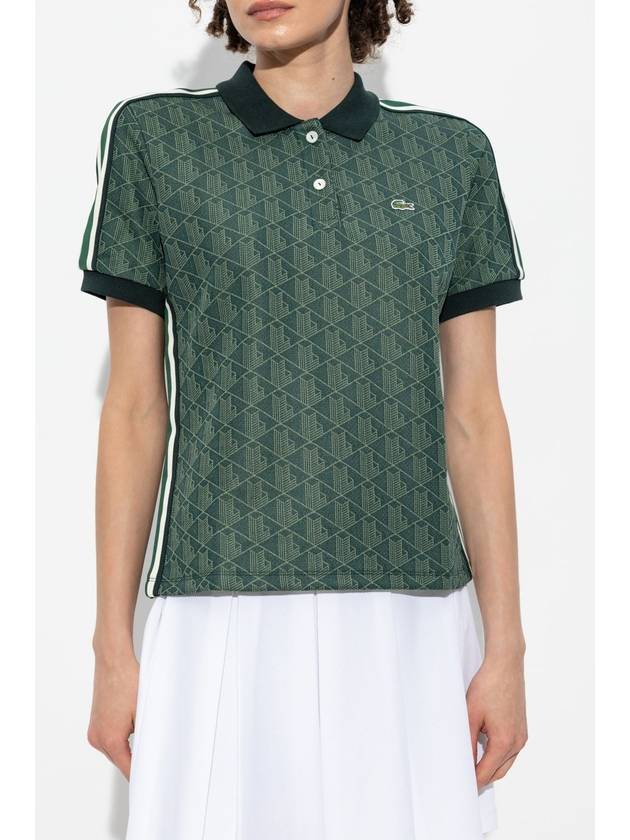 Lacoste Polo With Monogram, Women's, Green - LACOSTE - BALAAN 3