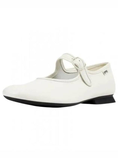 Casi Myra Leather Mary Jane Flat Shoes White - CAMPER - BALAAN 2