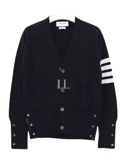 Men's Diagonal Classic Cashmere Cardigan Navy - THOM BROWNE - BALAAN 2