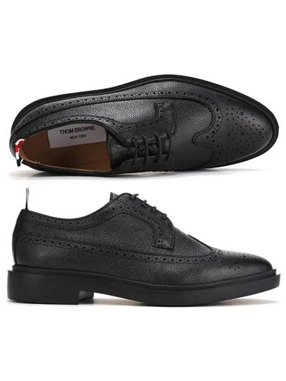 Men's Classic Long Wing Brogue Lace Up Brogue Shoes Black - THOM BROWNE - BALAAN 2