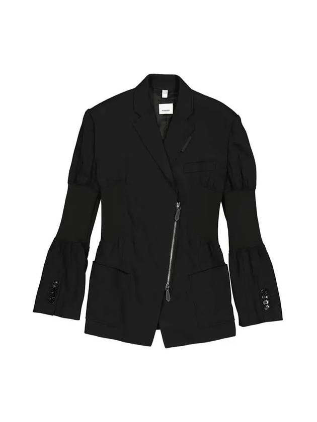 Women's Technical Twill Reconstructed Blazer Jacket Black - BURBERRY - BALAAN 1