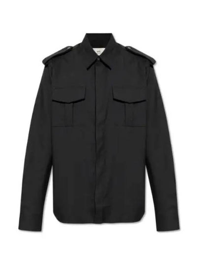 Military Long Sleeve Shirt Black - AMI - BALAAN 2