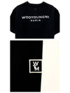 Men's Back Logo Cotton Short Sleeve T-Shirt Black - WOOYOUNGMI - BALAAN 6