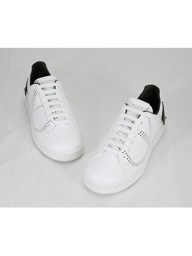 Men's Backnet V Logo Low Top Sneakers White - VALENTINO - BALAAN.