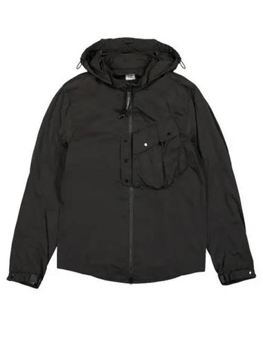 Men's Chrome R Goggles Hooded Jacket Black - CP COMPANY - BALAAN 1