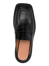 square toe backless loafer mule black - GANNI - BALAAN.