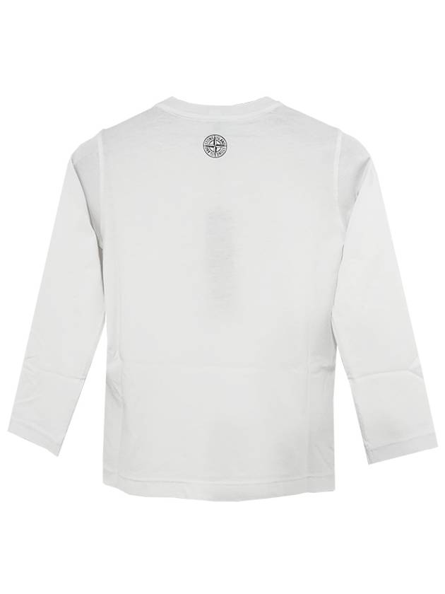 Kids Logo Long Sleeve T-Shirt White - STONE ISLAND - BALAAN 4