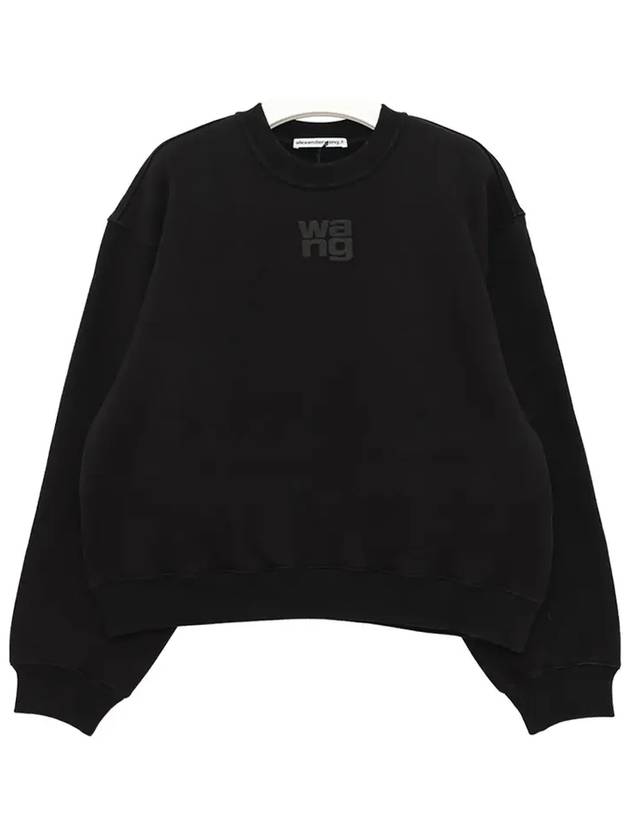 Logo Print Sweatshirt Black - ALEXANDER WANG - BALAAN 3