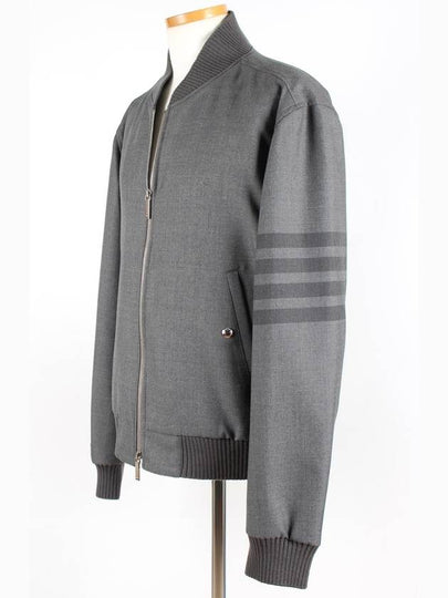 Diagonal armband bomber jacket MJO030A - THOM BROWNE - BALAAN 2