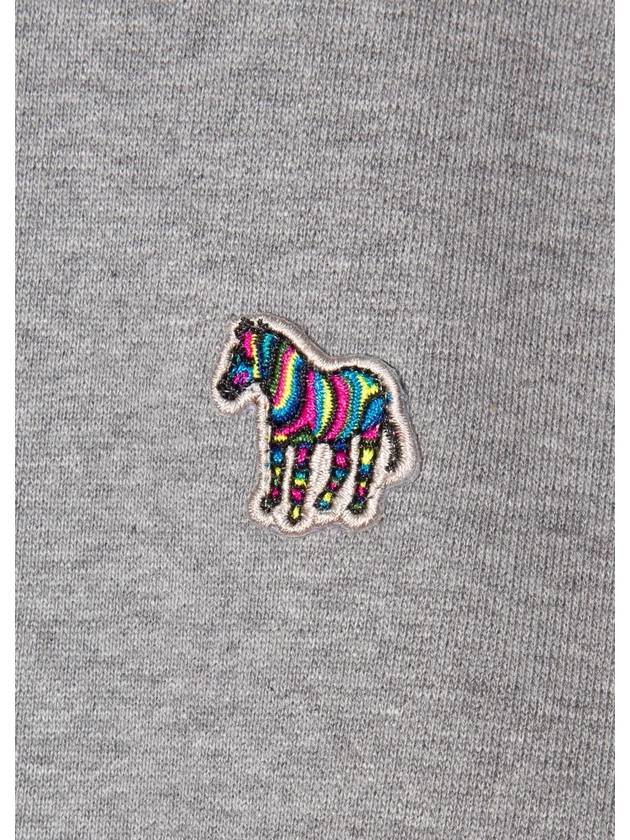 Zebra Logo Cotton Hooded Grey - PAUL SMITH - BALAAN 3