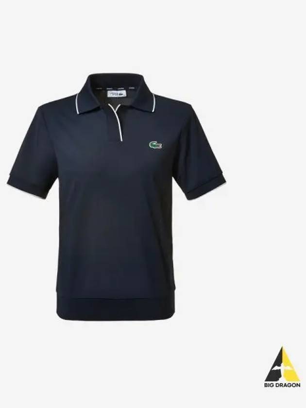 Open collar short sleeve polo HDE - LACOSTE - BALAAN 1