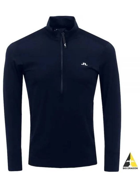 Luque Half Zip Up Mid Long Sleeve T-Shirt Navy - J.LINDEBERG - BALAAN 2