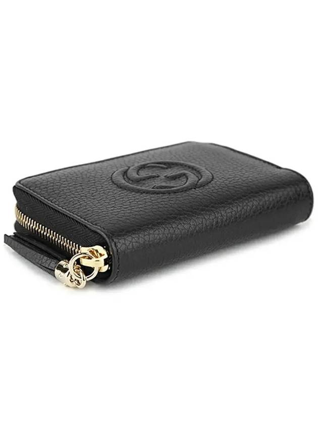 Soho Zipper Tassel Half Wallet Black - GUCCI - BALAAN 4